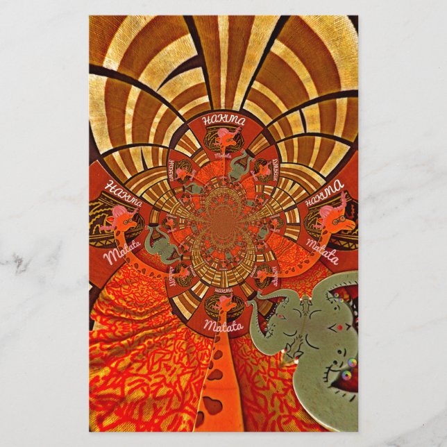 Skapa din egen unika afrikanska Giraffe Art Design Brevpapper (Framsida)