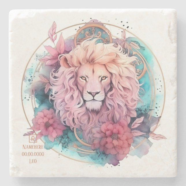 Skapa Din Egen Vacker Leos Zodiak Stenunderlägg (Framsidan)