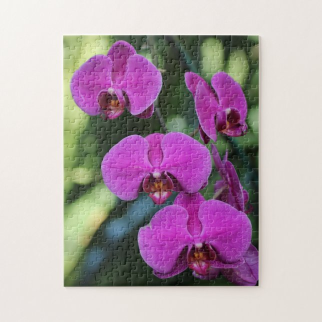 Skapa Din Egen Vacker Lila Orkidé Blomma  Pussel (Vertikal)