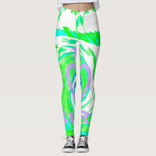 Skapa din egen vackra blommigt l kärlek surfa kons leggings