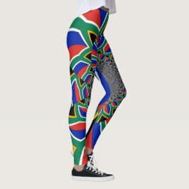 Skapa din egen vackra sydafrikanska flagga Färger Leggings