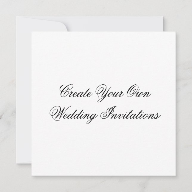 Skapa din egen vadhållningsform för bröllopsinbjud inbjudningar (Framsida)