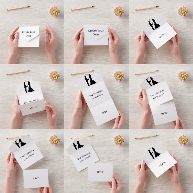 Skapa din egen vår bröllops-RSVP vit