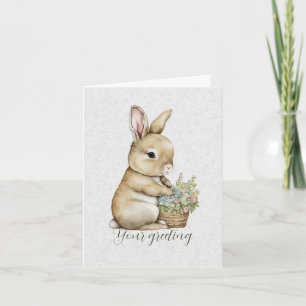 Skapa din egen Vår Bunny & Wildblommor Kort