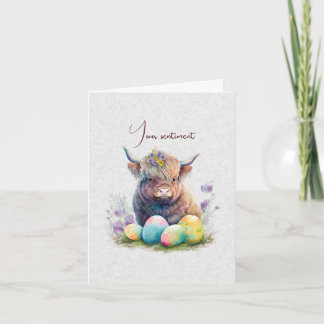 Skapa Din Egen Vår Highland-Tjur & Vildblommor Kort