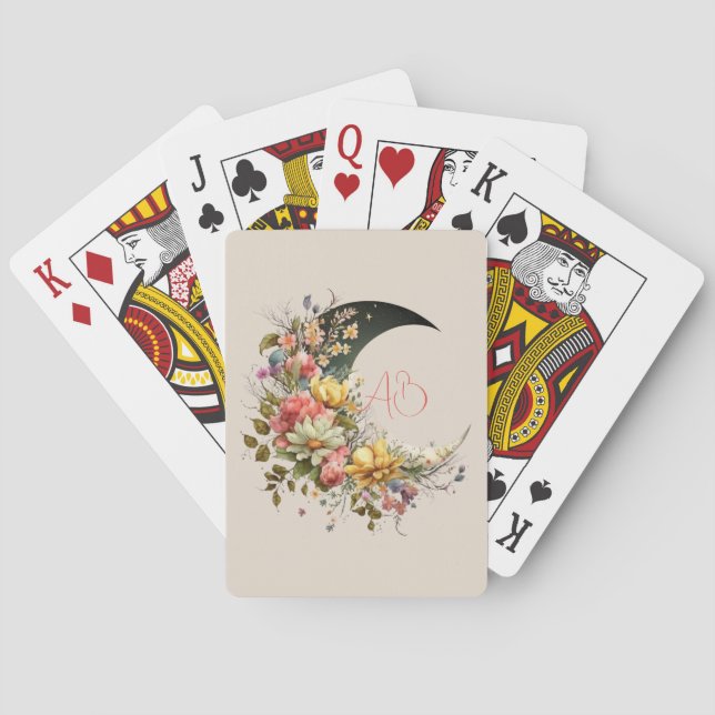 Skapa din egen vårblomma halvmåne casinokort (Baksidan)