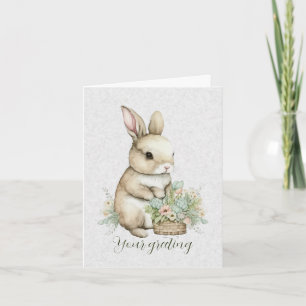 Skapa Din Egen Vårharen & Vilda Blommor Kort