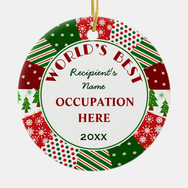 Skapa din egen världs bästa julgransprydnad keramik (Framsidan)