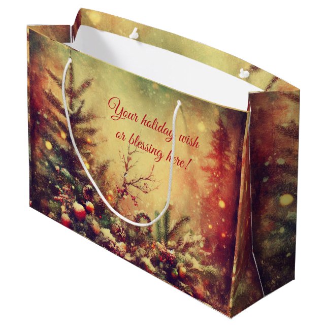 Skapa din egen varma årgång jul Gräs (Baksidan Vinklad)