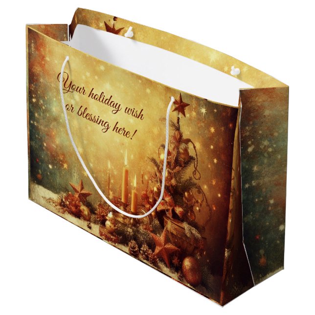 Skapa din egen varma årgång jul Träd (Baksidan Vinklad)