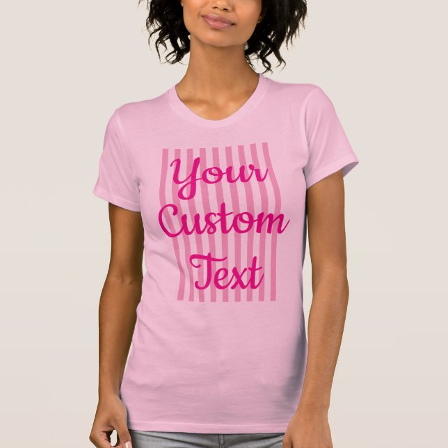 Skapa din egen varma rosa typografi rand t shirt (Framsida)