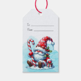 Skapa Din Egen Västerländsk Pepparmynta Jul Tomte Presentetikett