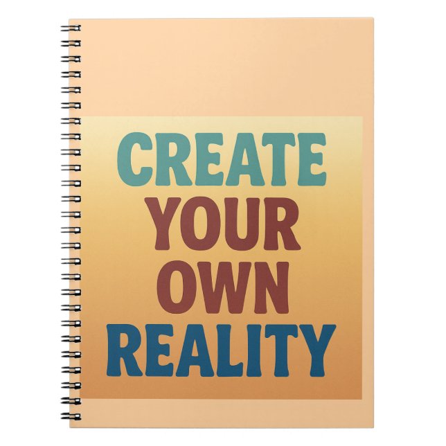Skapa din egen verklighet - Färg psykologidesign Anteckningsbok (Framsidan)