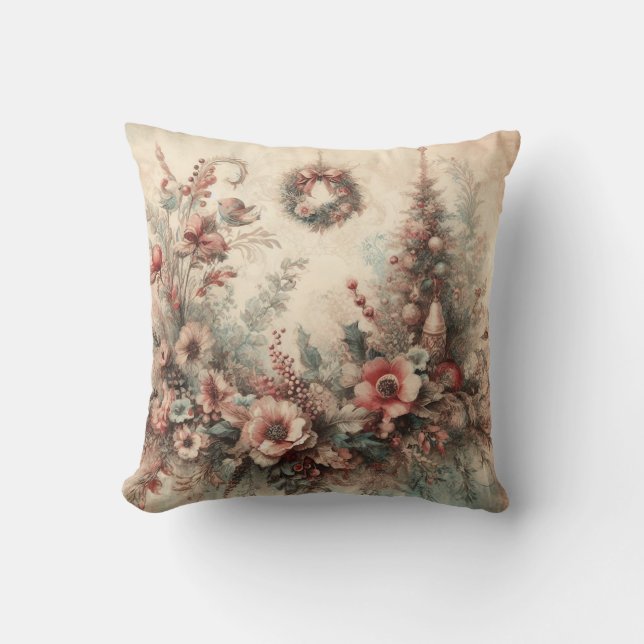 Skapa din egen Victorian-Blommigt-julfrand Kudde (Framsida)