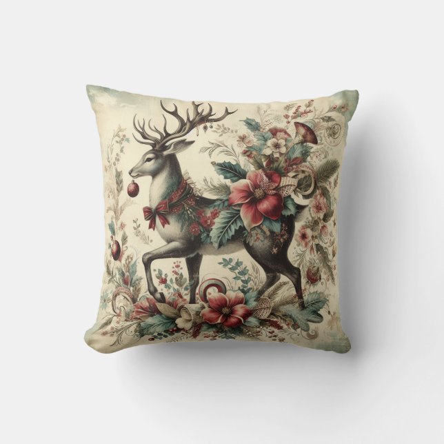 Skapa din egen Victorian-julstämpel Kudde (Framsida)