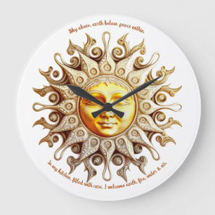 Skapa din egen Victorian Steampunk Golden Sol Stor Klocka