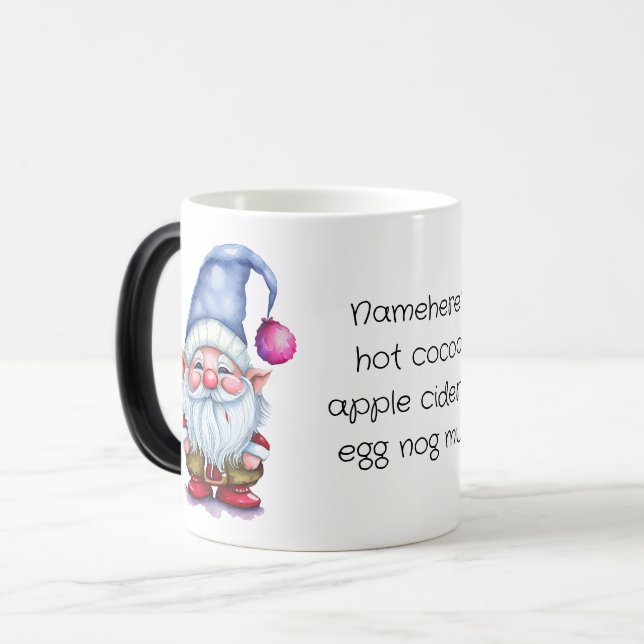 Skapa din egen vinblå julgnom magisk mugg (Framsida vänster)