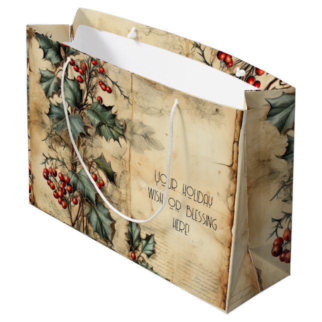 Skapa din egen Vintage Holly-parchment (Baksidan Vinklad)