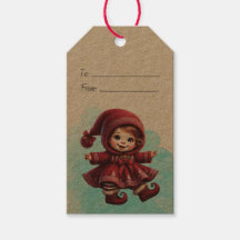 Skapa Din Egen Vintage Jul Tomte Flicka