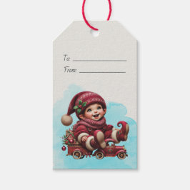 Skapa Din Egen Vintage Jul Tomte i Mysig Stil Presentetikett
