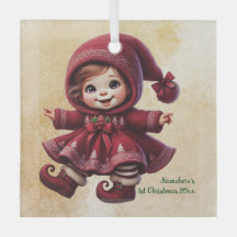 Skapa Din Egen Vintage Jul Tomtefigur Flicka
