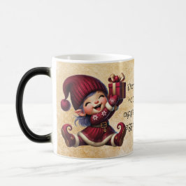 Skapa Din Egen Vintage Söt Jul Tomte Magisk Mugg
