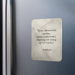 Skapa din egen Vintage Typewriter-offertmagnet Magnet<br><div class="desc">Skapa en egen anpassningsbar-offertmagnet. Lägg bara till ditt favoritcitat i vintage typewriter typografi.</div>