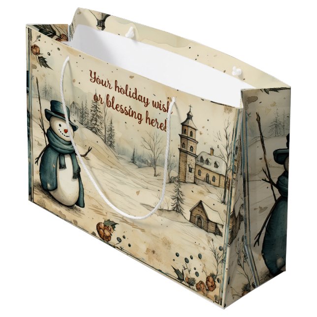 Skapa din egen Vintage Village Snögubbe (Baksidan Vinklad)