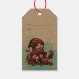 Skapa din egen vintageinspirerade julgnom presentetikett