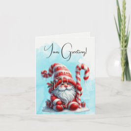 Skapa Din Egen Vinterlig Pepparmint Jul Tomte Helgkort