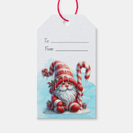 Skapa Din Egen Vinterlig Pepparmynts Jul Tomte Presentetikett