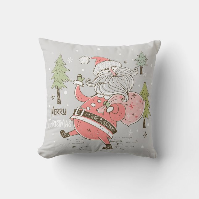 Skapa din egen viskare Santa God jul Kudde (Framsida)