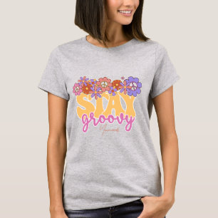 Skapa din egen vistelse på Groovy Flowers T Shirt