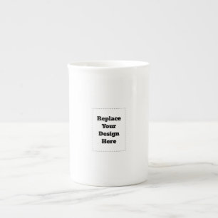 Skapa din egen vit benporslin mugg