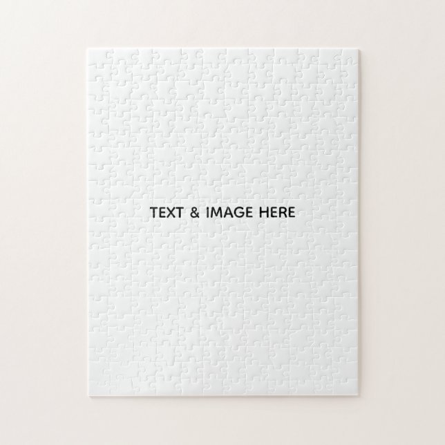 Skapa din egen vit pussel (Vertikal)