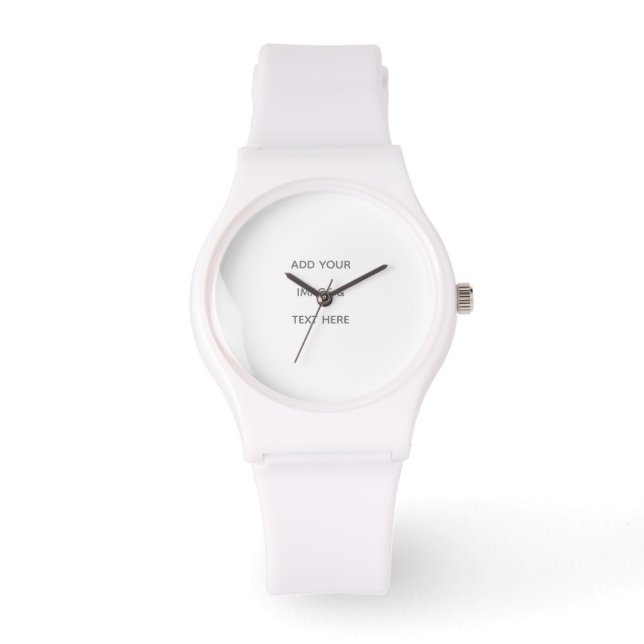 Skapa din egen vit Save The Date Armbandsur (Framsida)