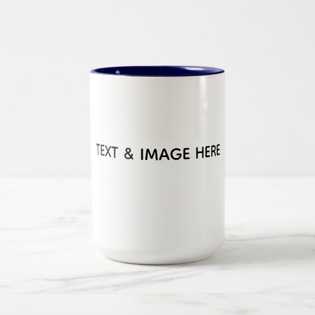 Skapa din egen vit Två-Tonad mugg (Center)