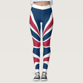 Skapa din egen vita blå design leggings