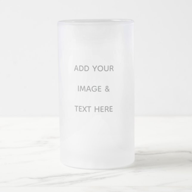 Skapa din egen vita frostat ölglas (Center)