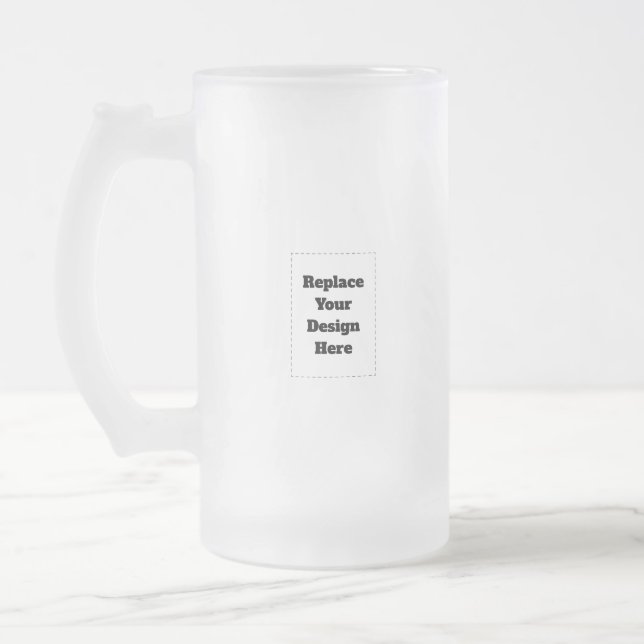 Skapa din egen vita frostat ölglas (Vänster)