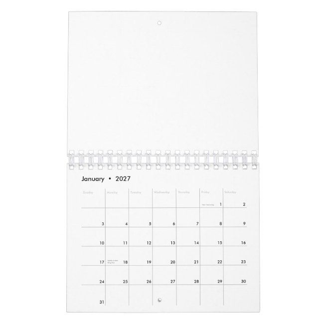 Skapa din egen vita kalender (Jan 2027)