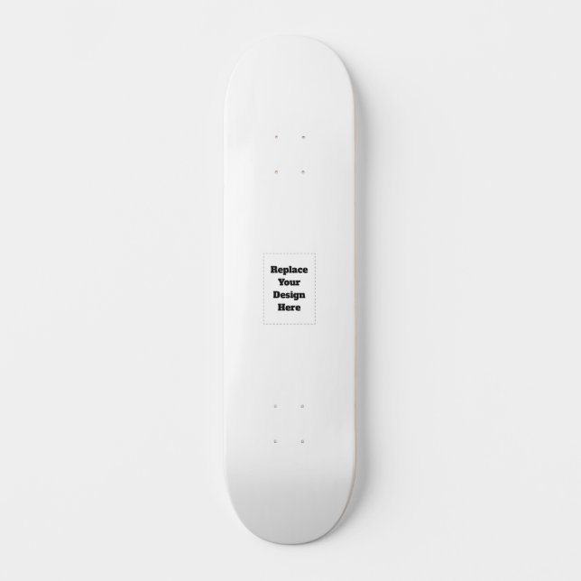 Skapa din egen vita  mini skateboard bräda 18,5 cm (Framsida)