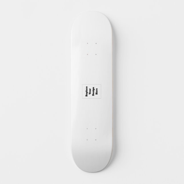 Skapa din egen vita  mini skateboard bräda 18,5 cm (Framsida)