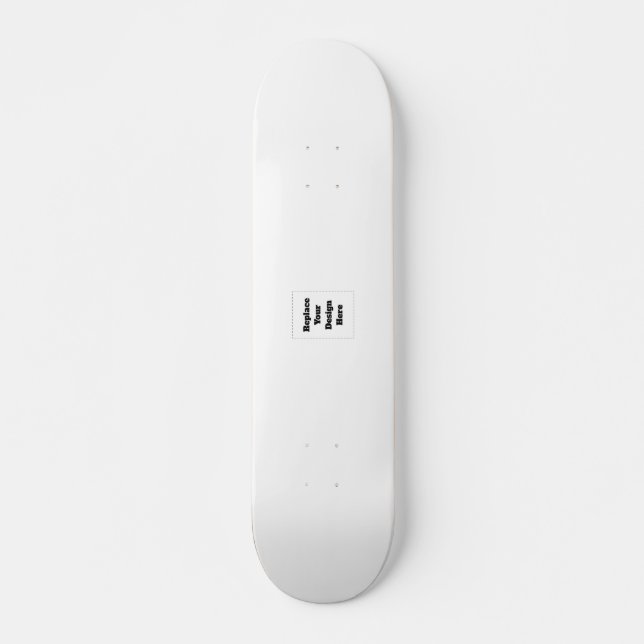Skapa din egen vita  mini skateboard bräda 18,5 cm (Framsida)