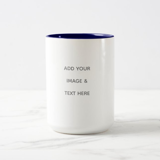 Skapa din egen vita Två-Tonad mugg (Center)
