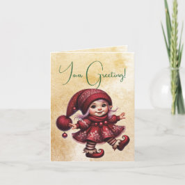 Skapa din egen Walking Vintage-jultomte Helgkort