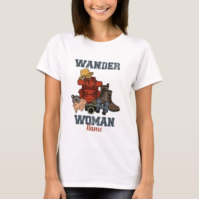 Skapa din egen Wander Woman Camping T Shirt (Framsida)