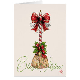 Skapa Din Egen Whimsical Pepparmynta Yule Besom Hälsningskort