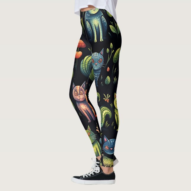 Skapa Din Egen Whimsisk Fantasikattäng Leggings (Vänster)