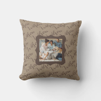Skapa din egen "Wilson" familjefoto kastkudde Kudde